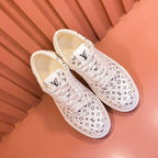 LV TRAINER SNEAKER IN WHITE MIX BLACK MONOGRAM CALFSKIN