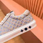 LV TRAINER SNEAKER IN CAMEL BEIGE MONOGRAM CALFSKIN