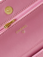 24p woc 19cm pink tweed gold hardware
