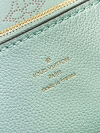 CARMEL 40 IN SKY BLUE MONOGRAM PERFORATED CALFSKIN