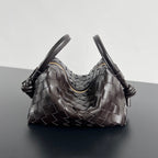BV Loop Top Handle 19cm Chocolate Lambskin