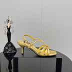 PRA HEELED SANDALS METALLIC GOLD LAMBSKIN