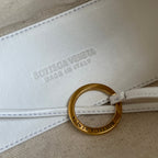 BV Loop Top Handle 19cm White Lambskin