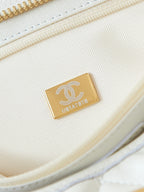 24a hobo bag 32cm white calfskin gold hardware