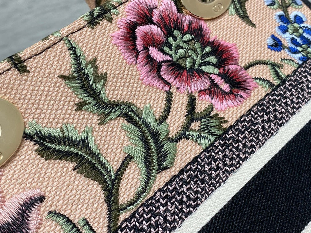 CD Floral Pollen 24 Lady Dior Bag Canvas 336648