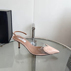 alaia slingbacks 60 optic pink heart lambskin