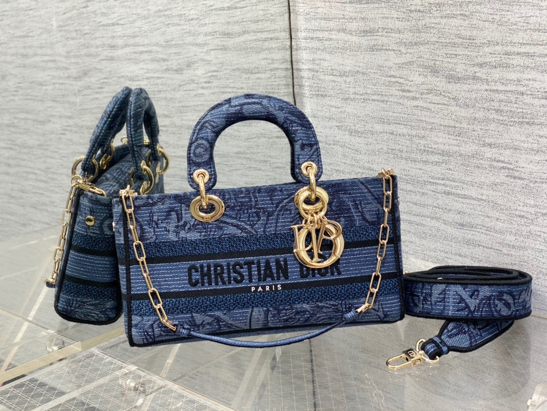 CD Denim Blue Tiger 26 Lady D-Joy Bag Canvas 336633