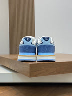 LV RUN WAY TRAINERS SHOES LIGHT BLUE