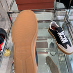 LP TENNIS WALK SNEAKERS BLACK AND BEIGE CALFSKIN
