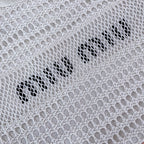 ivy mini tote bag 40cm white woven fabric and linen