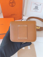 hm kelly belt 18mm with constance slim brown epsom gold hardware
