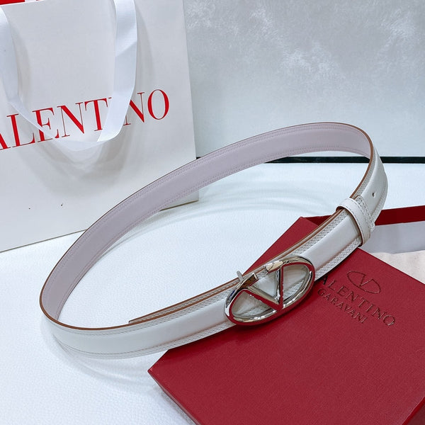 The Bold Edition Belt 30mm White Calfskin Silver Buckle