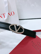 The Bold Edition Belt 30mm Black Brown Calfskin Silver Buckle