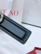 The Bold Edition Belt 30mm Black Brown Calfskin Silver Buckle