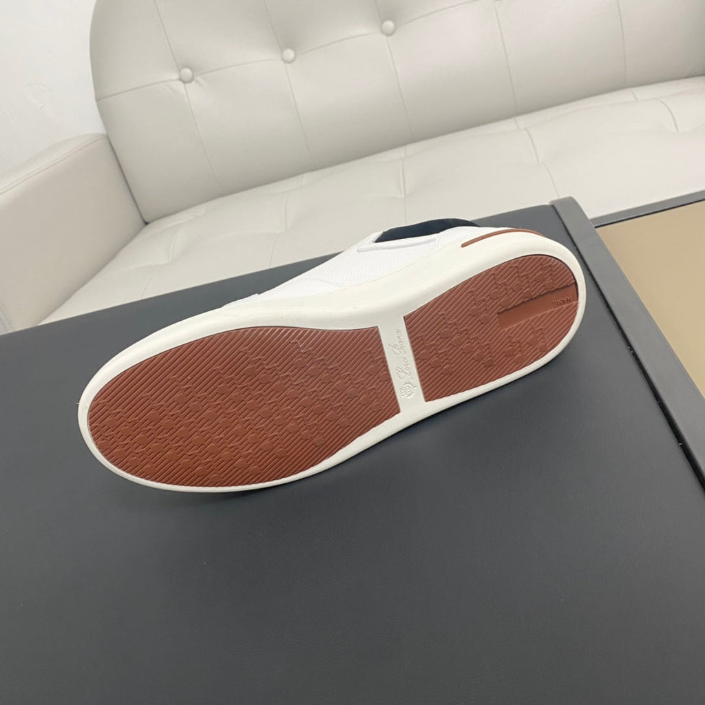 LP NEWPORT WALK SNEAKERS WHITE AND BLACK CALFSKIN