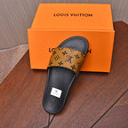 LV MULE CHOCOLATE BROWN MONOGRAM CALFSKIN