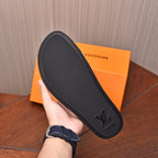 LV MULE RED MIX ORANGE DAMIER MONOGRAM CALFSKIN