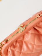 24a clutch 24cm orange lambskin gold hardware