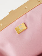 24a clutch 24cm light pink lambskin gold hardware