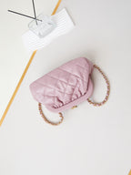 24a clutch 24cm light pink lambskin gold hardware