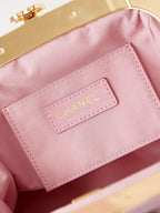 24a clutch 24cm light pink lambskin gold hardware