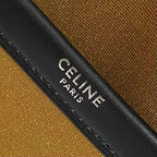 Celine Duffle Bag Bag Triomphe Black Beige Canvas & Calfskin