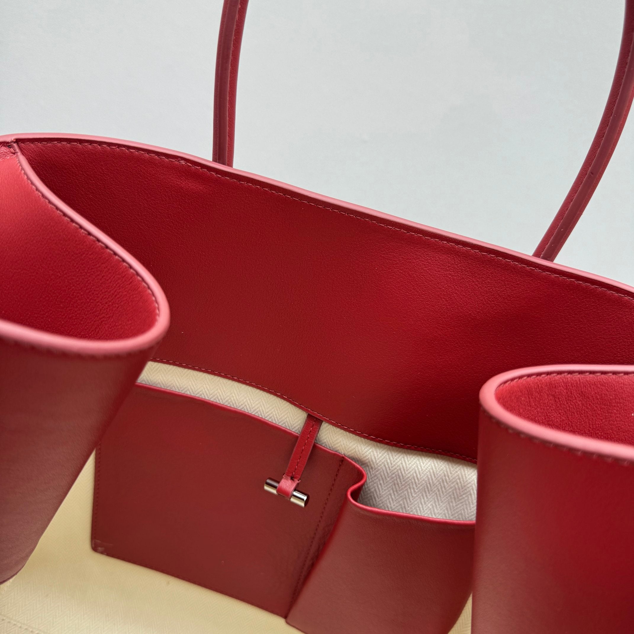 The Row Margaux 17 Red Leather