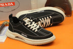 PRA SNEAKER IN BLACK MIX WHITE MESH FABRIC AND SUEDE