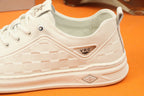 PRA SNEAKER IN WHITE EMBOSSED CALFSKIN