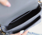 cc 24a flap bag 20cm top handle grey lambskin gold hardware