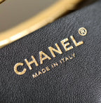 cc 24b cluth 25cm black lambskin