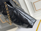 24B CC 22 Hobo Bag 35cm Black Lambskin Gold Hardware
