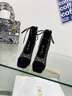 CD Naugtily-D Heeled Ankle Boot Black Fabric