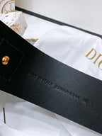 cd nolita belt black lambskin gold buckle
