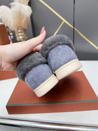 LP Summer Charm Walk Loafer Violet Blue Suede Lamb Fur