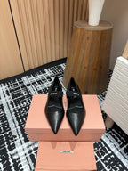 Miu Mary Jane Black Lambskin