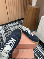 Miu Sneakers In Blue Black Fabric