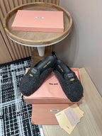 Miu Mules Black 0rigin@l Wool