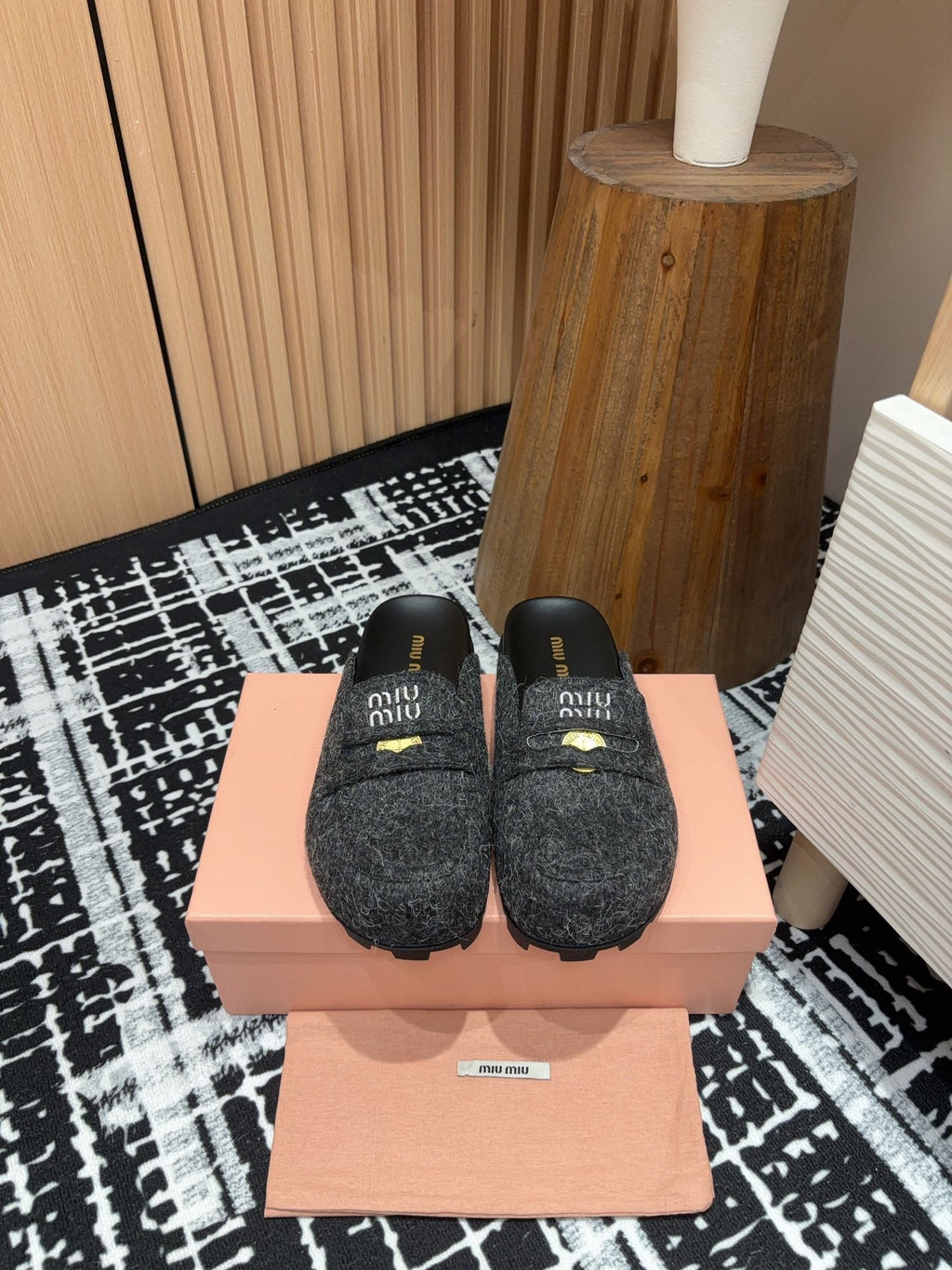 Miu Mules Black 0rigin@l Wool