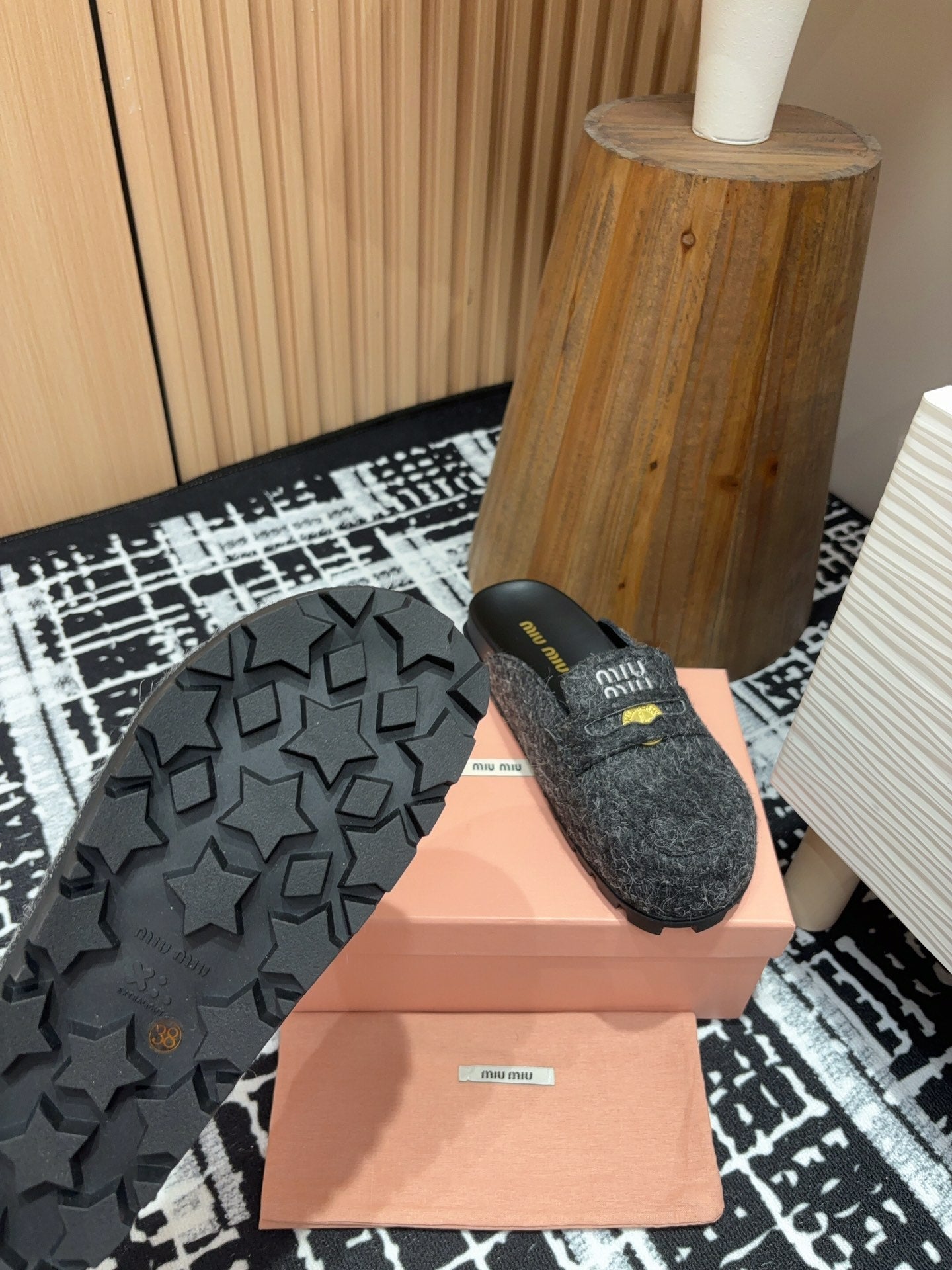 Miu Mules Black 0rigin@l Wool
