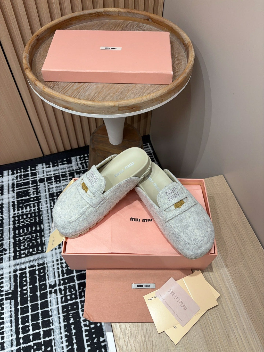 Miu Mule Grey 0rigin@l Wool