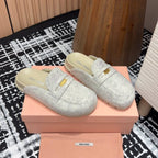 Miu slippers Grey 0rigin@l Wool