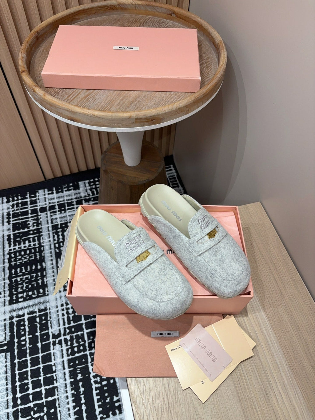 Miu Mule Grey 0rigin@l Wool