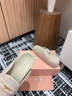Miu slippers Pastel Pink Wool