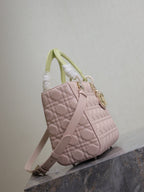 Lady Bag 20cm Pink Pale Green Lambskin