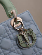 Lady Bag 17cm Celeste Blue Pale Green Lambksin
