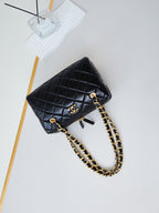 CC 24K Bowling Bag 25cm Black Waxed Lambskin