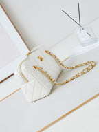 CC 24K Bowling Bag 25cm White Waxed Lambskin