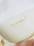 CC 24K Bowling Bag 25cm White Waxed Lambskin