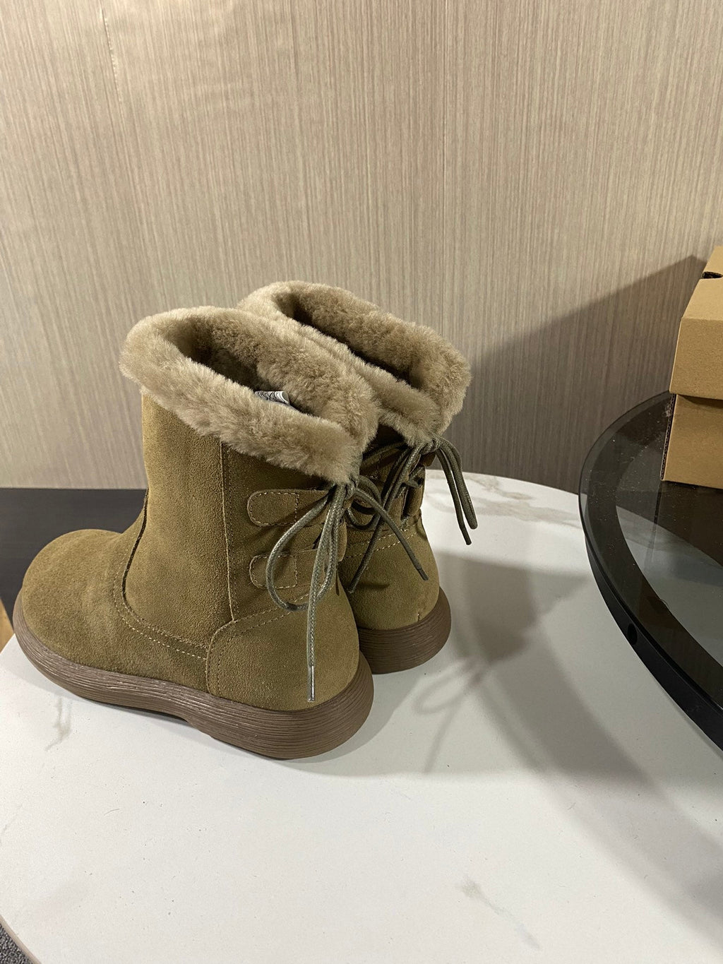 UGG Classic Tall Chestnut Boots Olive Green Wool Suede 512827